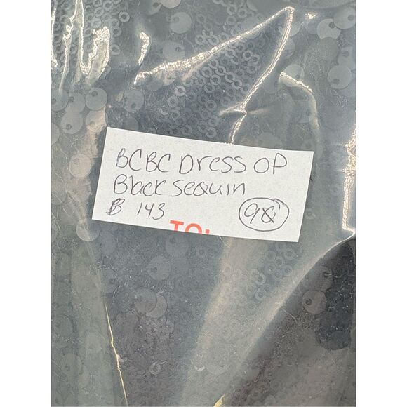 BCBG Maxazria Sequin Dress Carole Strapless Women 0 Petite Black Short Party - Picture 11 of 11